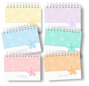 PLANNERS MIOLO EM PAPEL SULFITE 75G. 21 x 15 cm 4x4 - COLORIDO FRENTE E VERSO LAMINAÇÃO BRILHO/FOSCA  