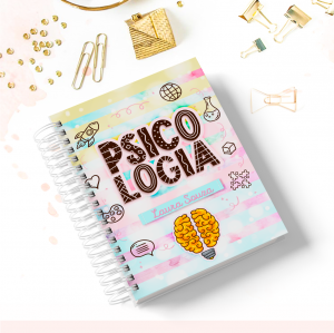 PLANNERS - PROFISSÃO- PSICOLOGIA MIOLO EM PAPEL SULFITE 75G. 21 x 15 cm 4x4 - COLORIDO FRENTE E VERSO LAMINAÇÃO BRILHO/FOSCA  